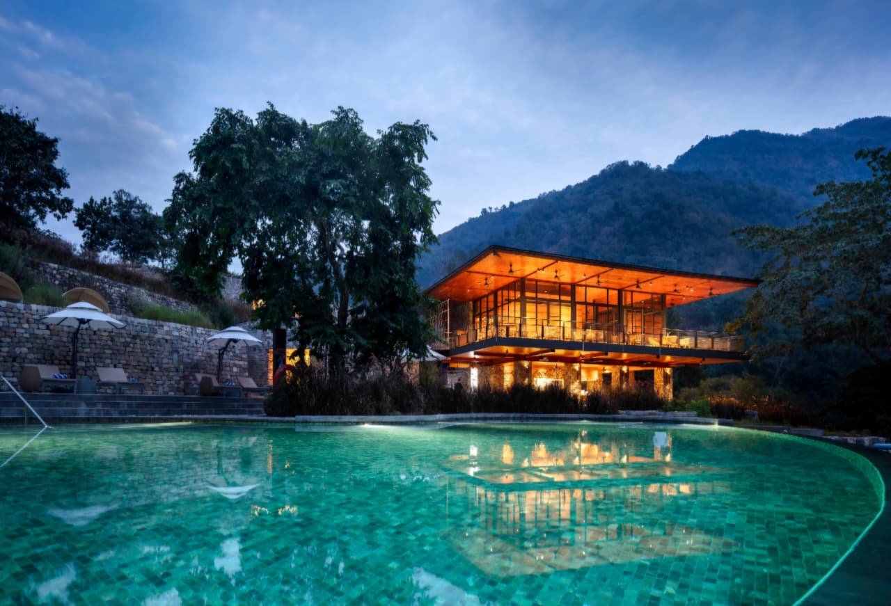 Rishikesh River & Foothill Wedding Backdrop
